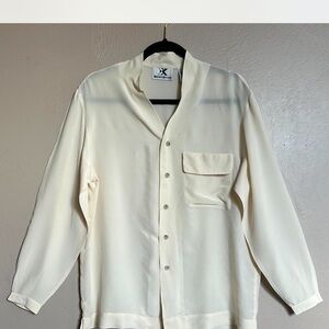 Vintage Kriss Kross 100% Silk Women’s Button Up Blouse. Size Medium.